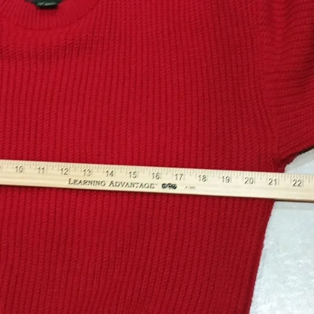VTG High Sierra Mervyn's Pullover Sweater Size Md Red Heavy Cotton Crewneck EUC